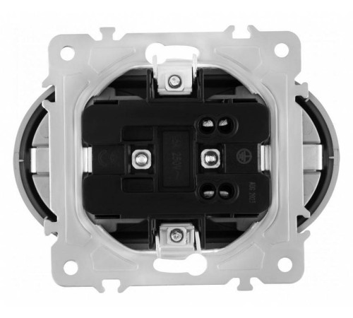 Розетка двойная с заземлением, без рамки Arte Milano am-202 202.40-2.silver