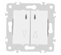 Выключатель для жалюзи с подсветкой без рамки Arte Milano 203 203.39-2.white