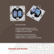 Розетка двойная RJ-11 и Ethernet RJ-45, без рамки Arte Milano am-206 206.44-1.black