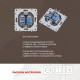 Розетка двойная RJ-11 и Ethernet RJ-45, без рамки Arte Milano am-206 206.44-1.silver