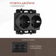 Розетка двойная с заземлением, без рамки Arte Milano am-217 217.40-2.black