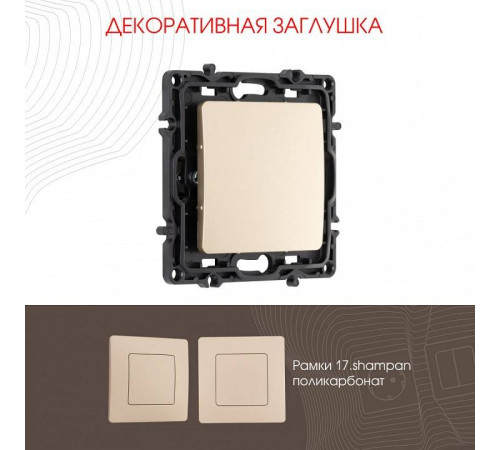 Заглушка для поста, без рамки Arte Milano am-217 217.50-1.shampan