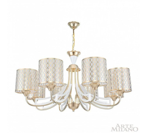 Подвесная люстра Arte Milano Florentia-3387 303387/8 Wh/Gd