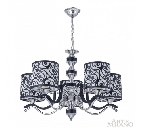 Подвесная люстра Arte Milano Florentia-4957 304957/5 Bk/Ni