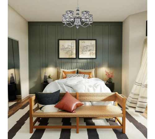 Подвесная люстра Arte Milano Florentia-4957 304957/5 Bk/Ni