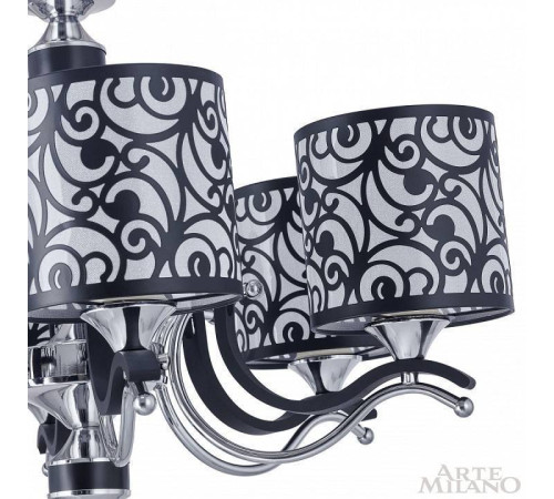 Подвесная люстра Arte Milano Florentia-4957 304957/5 Bk/Ni