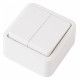 Выключатель проходной двухклавишный Arte Milano 310 310.32-2.white