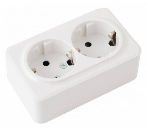 Розетка двойная с заземлением Arte Milano am-310 310.40-2.white