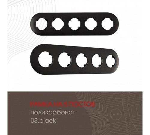 Рамка на 5 постов Arte Milano am-502.08 502.08-5.black