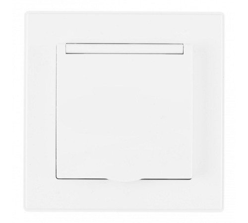 Розетка с заземлением и шторкой, с крышкой Arte Milano SET06-1 SET06-1-41-1 white