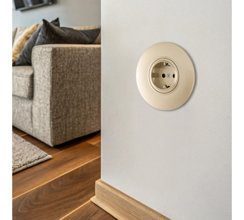 Розетка с заземлением и со шторкой Arte Milano SET08-1 SET08-1-40-1 shampan