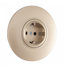 Розетка с заземлением и со шторкой Arte Milano SET08-1 SET08-1-40-1 shampan