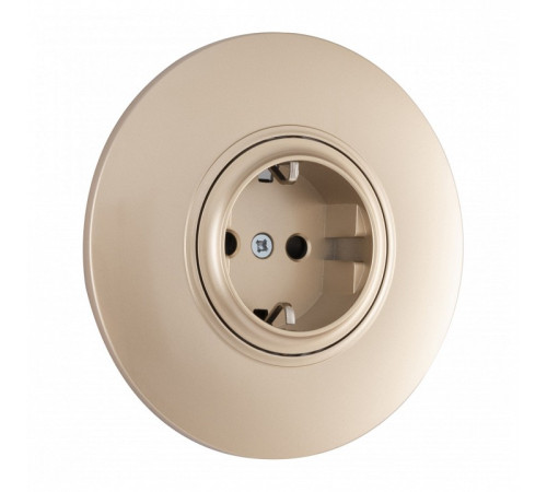 Розетка с заземлением и со шторкой Arte Milano SET08-1 SET08-1-40-1 shampan