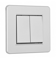 Выключатель двухклавишный Arte Milano SET16-1 SET16-1-30-2 silver