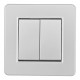 Выключатель двухклавишный Arte Milano SET16-1 SET16-1-30-2 silver