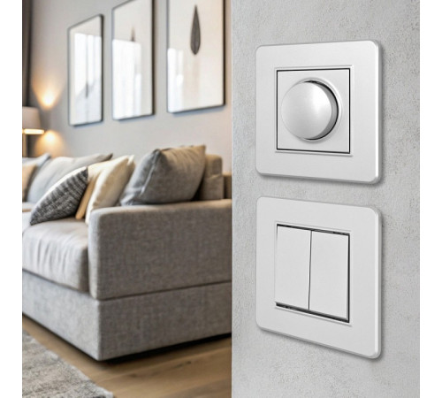 Выключатель двухклавишный Arte Milano SET16-1 SET16-1-30-2 silver