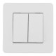Выключатель двухклавишный Arte Milano SET16-1 SET16-1-30-2 white