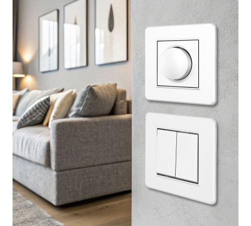 Выключатель двухклавишный Arte Milano SET16-1 SET16-1-30-2 white