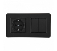 Блок с выключателями двухклавишными Arte Milano SET16-2 SET16-2-40-1-30-2 black