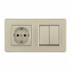 Блок с выключателями двухклавишными Arte Milano SET16-2 SET16-2-40-1-30-2 shampan
