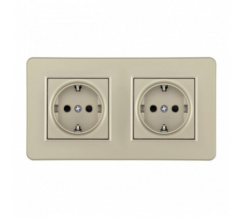 Розетка с заземлением и со шторкой Arte Milano SET16-2 SET16-2-40-1x2 shampan