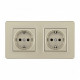 Розетка с заземлением и со шторкой Arte Milano SET16-2 SET16-2-40-1x2 shampan