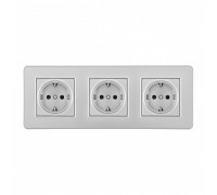 Розетка с заземлением и со шторкой Arte Milano SET16-3 SET16-3-40-1x3 silver