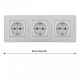 Розетка с заземлением и со шторкой Arte Milano SET16-3 SET16-3-40-1x3 silver