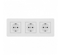 Розетка с заземлением и со шторкой Arte Milano SET16-3 SET16-3-40-1x3 white