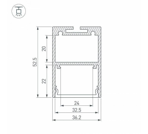 Профиль Arlight ARH-LINE-3750A-2000 ANOD 019615