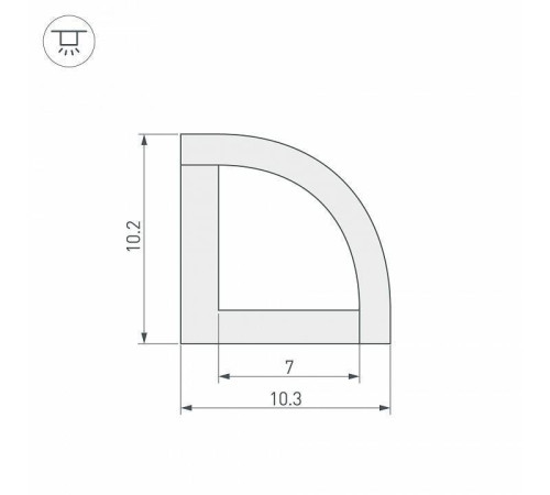 Профиль Arlight WPH-KANT-H10-2000 OPAL 023301