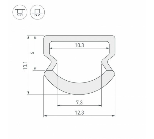 Профиль Arlight WPH-LINE-1210R-2000 OPAL 023303