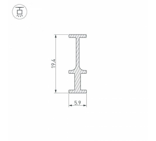 Профиль-держатель накладной Arlight Foled-Rail 25232