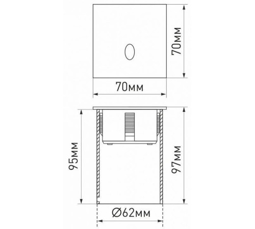 Встраиваемый светильник Arlight LT-GAP-S70x70-3W Warm3000 (WH, 30 deg) 025738
