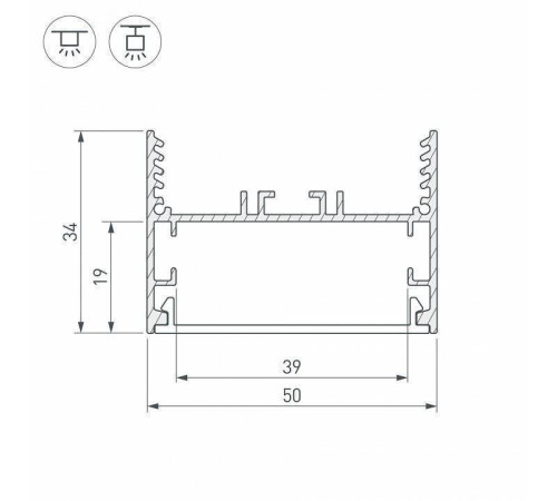 Соединитель угловой T-образный накладной Arlight S-LUX 030117