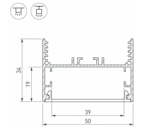 Соединитель угловой T-образный накладной Arlight S-LUX 030117