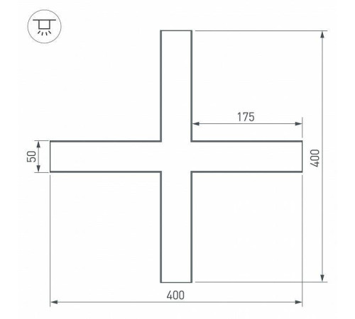 Соединитель угловой X-образный накладной Arlight S-LUX 030118