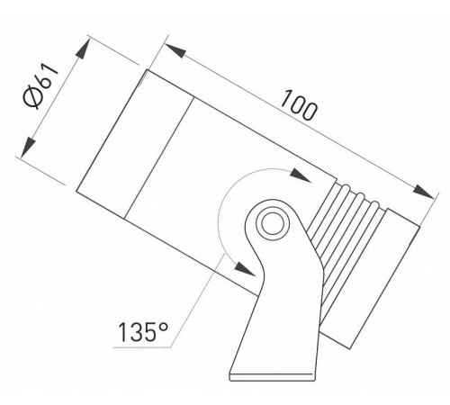 Настенно-потолочный прожектор Arlight Ray 032558