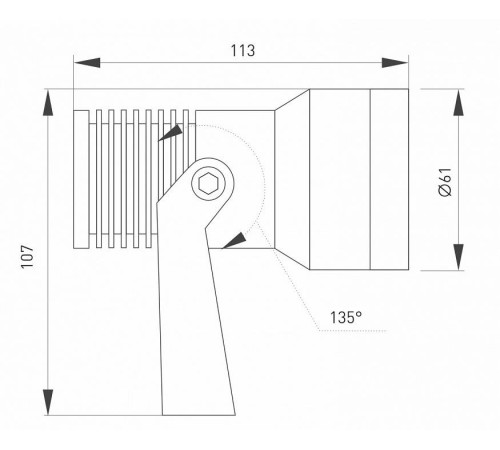 Настенно-потолочный прожектор Arlight Ray 032559