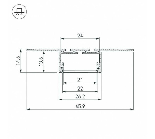 Профиль встраиваемый Arlight PLS-LOCK 033688