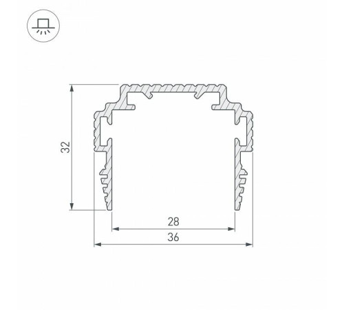 Профиль-держатель встраиваемый Arlight PLS 035011