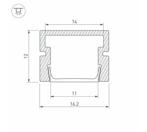 Профиль накладной Arlight PDS 035027