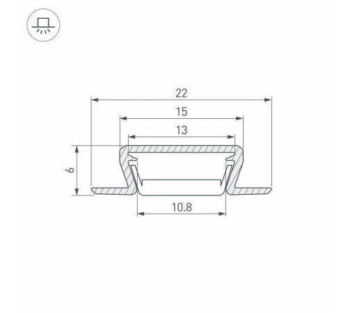 Профиль встраиваемый Arlight MIC 40019