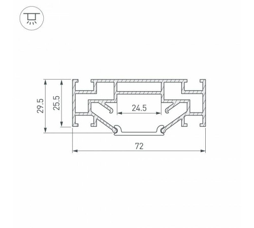 Профиль встраиваемый Arlight STRETCH 40060