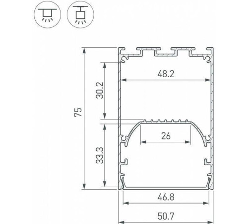 Профиль накладной Arlight SL-LINE 041851