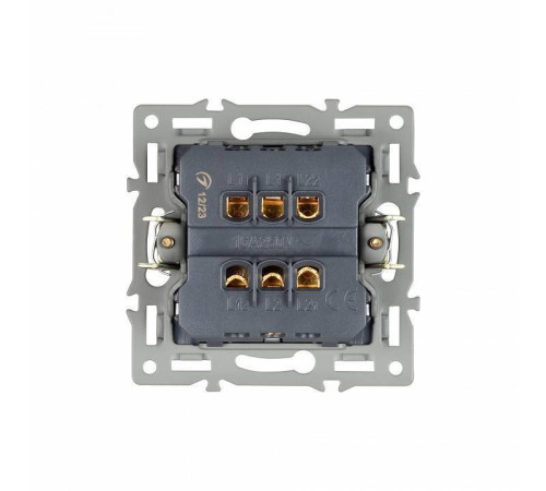 Выключатель проходной двухклавишный без рамки Arlight SWT 043728