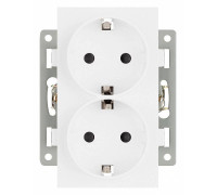 Розетка двойная с заземлением и со шторкой, без рамки Arlight SCT 043764