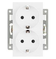 Розетка двойная с заземлением и со шторкой, без рамки Arlight SCT 043764