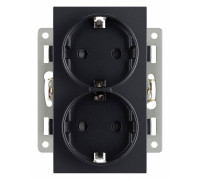 Розетка двойная с заземлением и со шторкой, без рамки Arlight SCT 043765