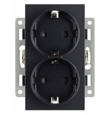 Розетка двойная с заземлением и со шторкой, без рамки Arlight SCT 043765